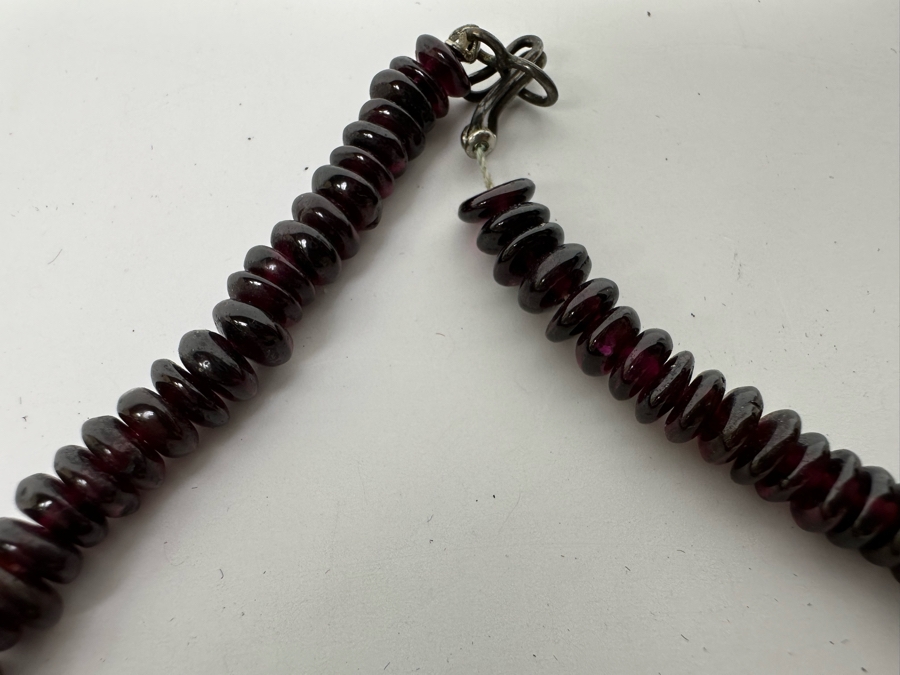 San Francisco Artist Metal Sculptural Pendant With Carnelians And Bone 26' Necklace [Photo 10]