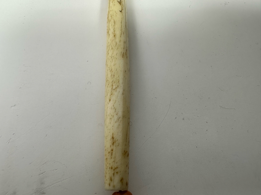 San Francisco Artist Metal Sculptural Pendant With Carnelians And Bone 26' Necklace [Photo 11]