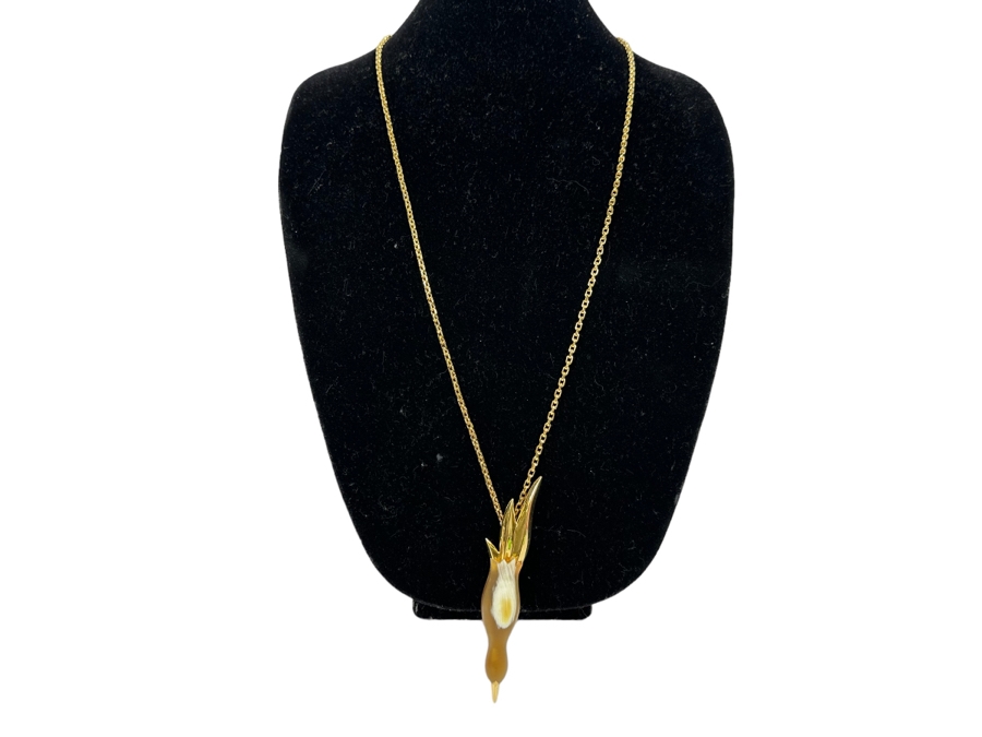 New Maiyet Horn Diving Bird Pendant 34' Necklace [Photo 3]