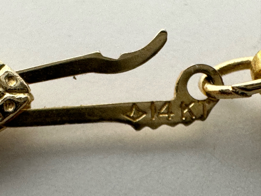 14K Gold Pearl 7' Bracelet 7.1g [Photo 14]