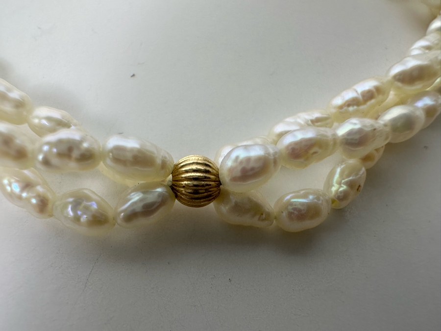 14K Gold Pearl 7' Bracelet 7.1g [Photo 6]