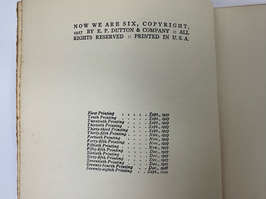 1929 Hardcover Book Now We Are Six By A. A. Milne [Photo 4]