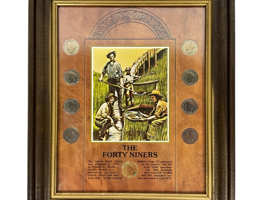 Framed Collection Of Nine Liberty Head Nickels 1899-1905 10 X 12 [Photo 1]