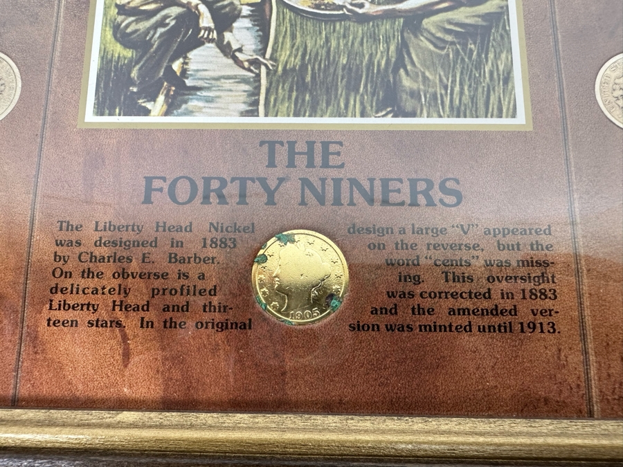 Framed Collection Of Nine Liberty Head Nickels 1899-1905 10 X 12 [Photo 5]