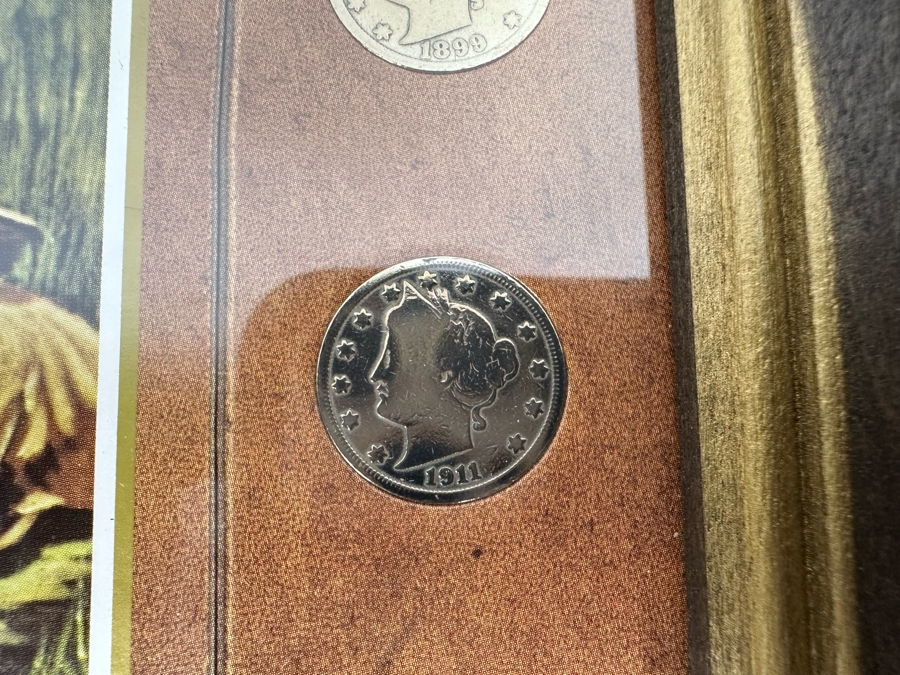 Framed Collection Of Nine Liberty Head Nickels 1899-1905 10 X 12 [Photo 10]