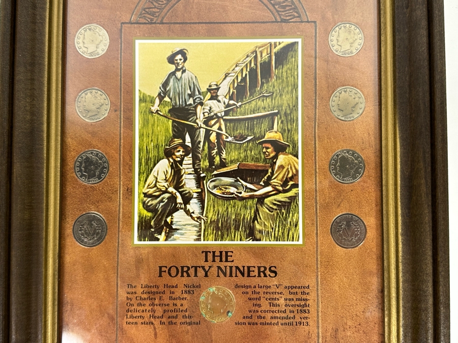 Framed Collection Of Nine Liberty Head Nickels 1899-1905 10 X 12 [Photo 4]