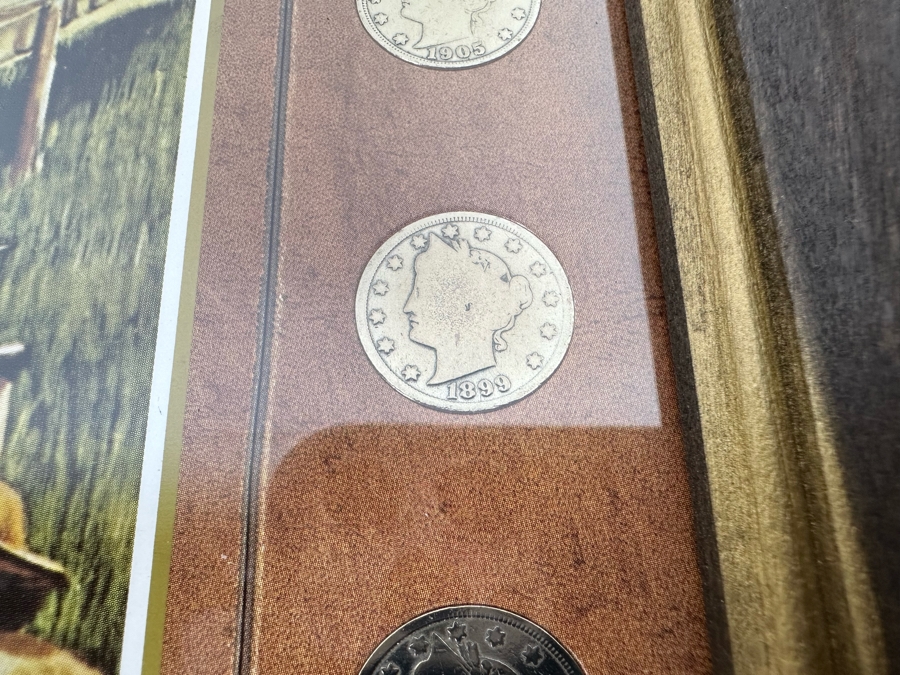 Framed Collection Of Nine Liberty Head Nickels 1899-1905 10 X 12 [Photo 8]