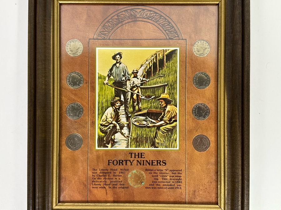 Framed Collection Of Nine Liberty Head Nickels 1899-1905 10 X 12 [Photo 3]