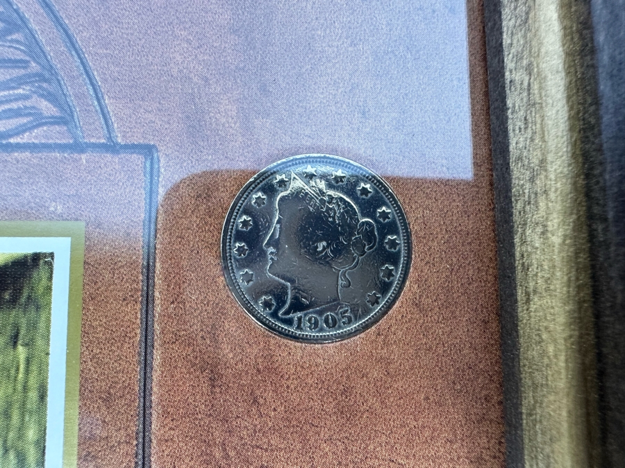 Framed Collection Of Nine Liberty Head Nickels 1899-1905 10 X 12 [Photo 7]