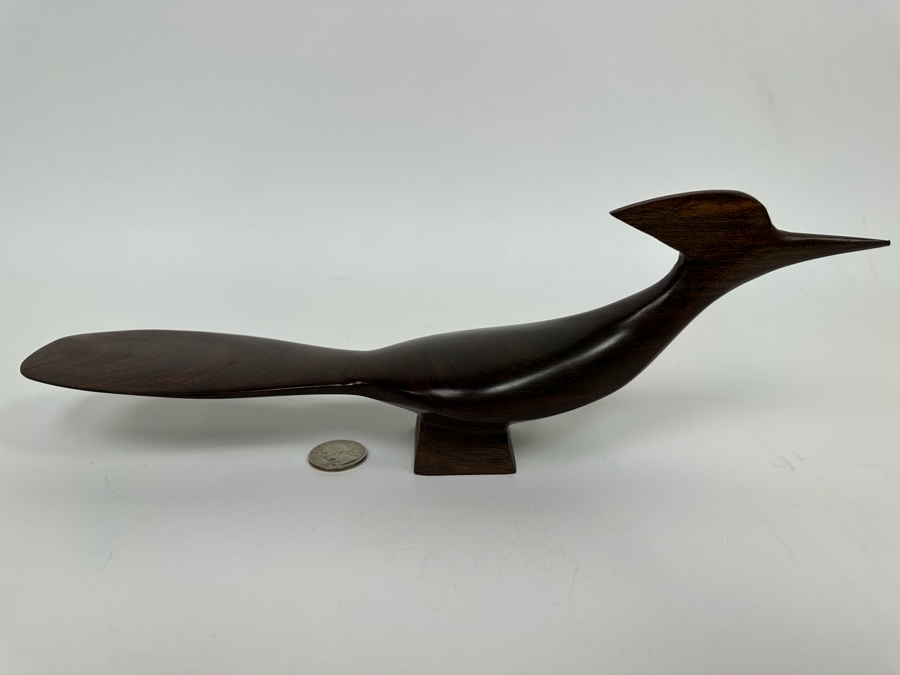 Hand Carved Ironwood Road Runner Bird Sculpture 13W X 4H [Photo 4]