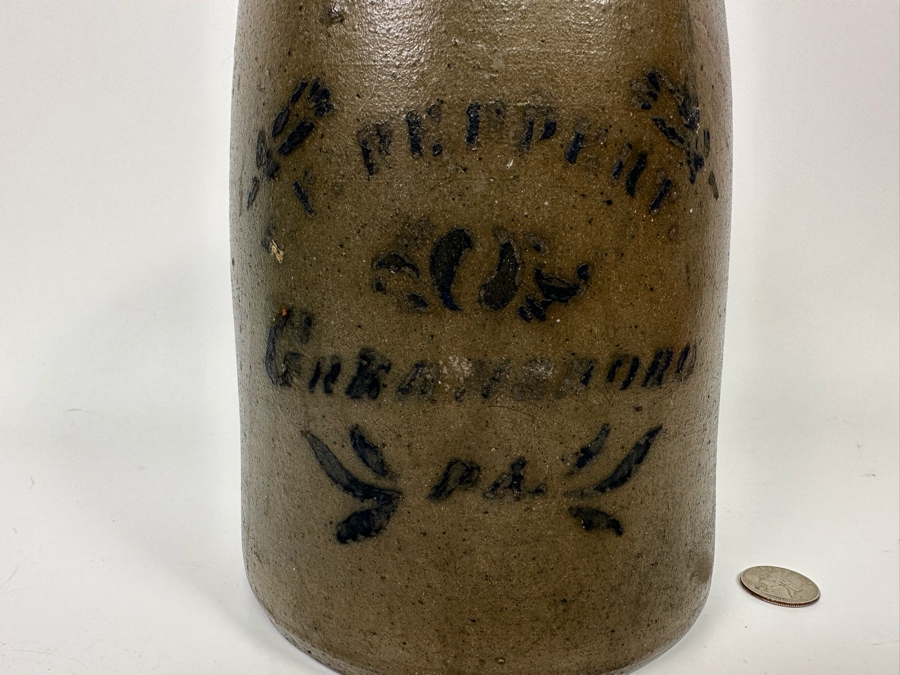 Antique Stoneware Crock Pot From Pennsylvania 6W X 10H [Photo 5]