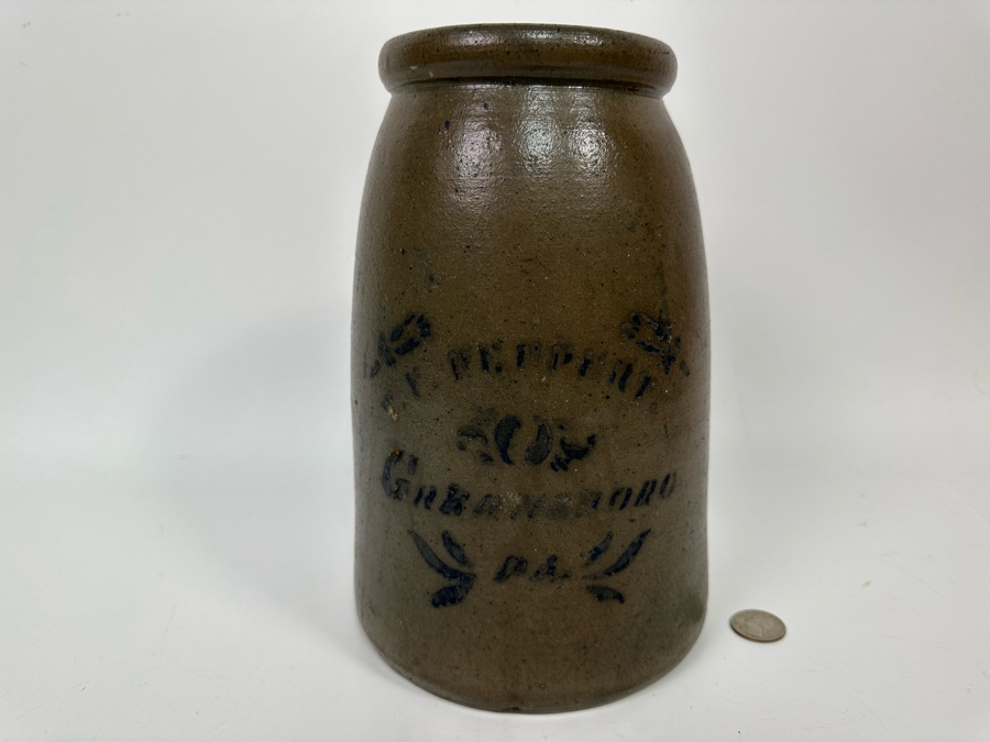 Antique Stoneware Crock Pot From Pennsylvania 6W X 10H [Photo 3]
