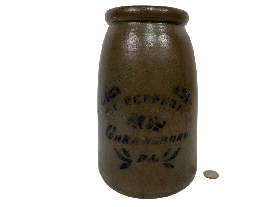 Antique Stoneware Crock Pot From Pennsylvania 6W X 10H [Photo 1]