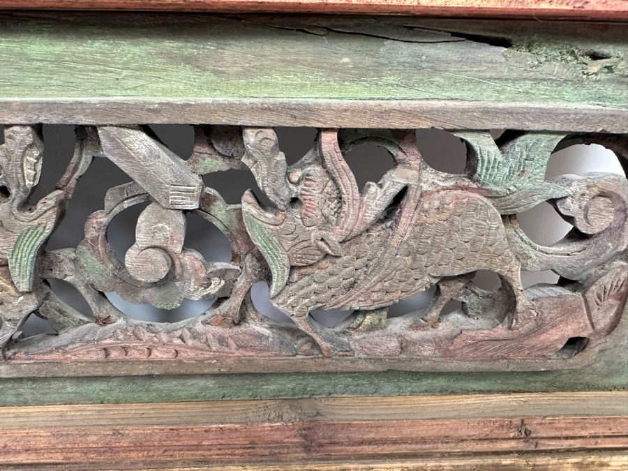 Vintage Chinese Relief Carved Temple Panels Wall Decor 19 X 40.5, A Pair [Photo 33]