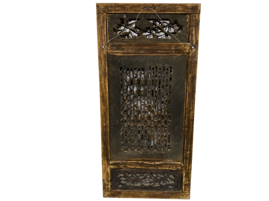 Vintage Chinese Relief Carved Temple Panels Wall Decor 19 X 40.5, A Pair [Photo 34]