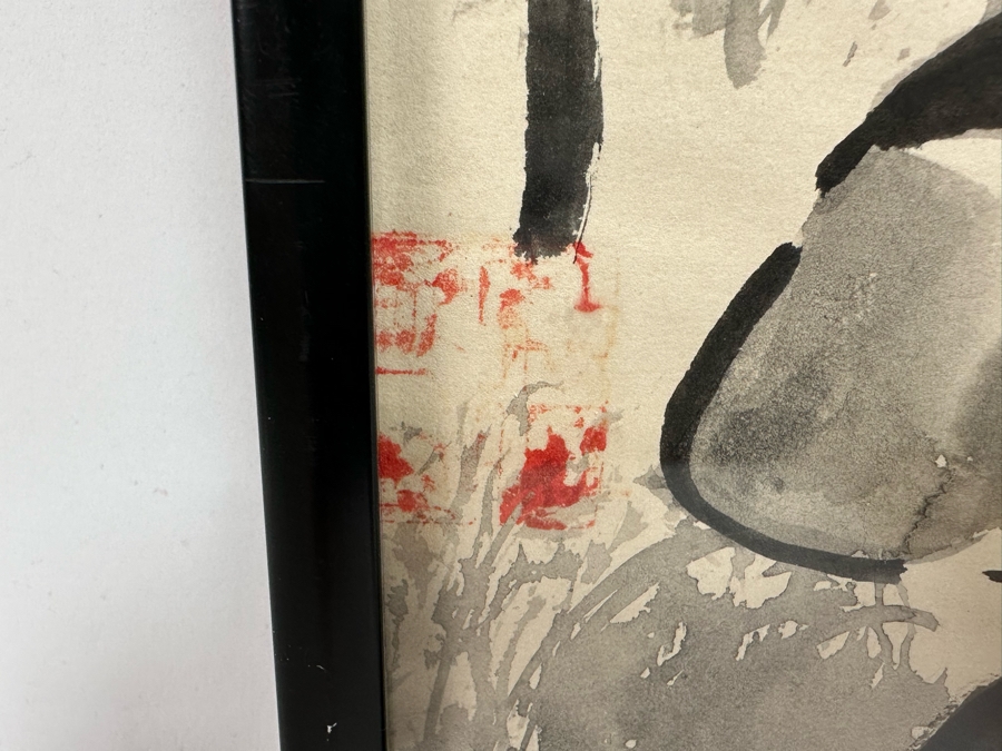 Three Signed Original Chinese Brush Paintings On Paper Of Shrimp, Fish And Horse Framed 12 X 20 [Photo 25]