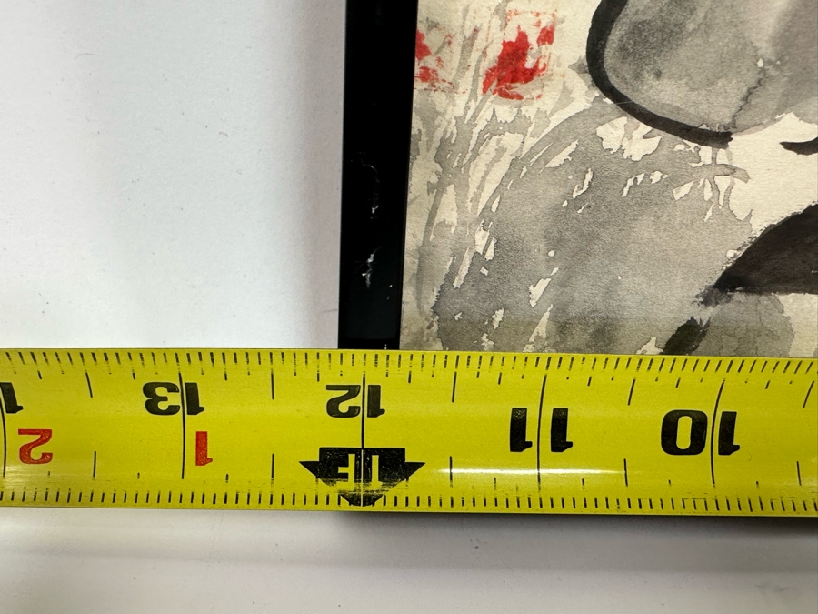 Three Signed Original Chinese Brush Paintings On Paper Of Shrimp, Fish And Horse Framed 12 X 20 [Photo 28]