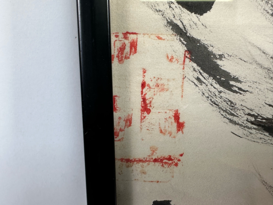 Three Signed Original Chinese Brush Paintings On Paper Of Shrimp, Fish And Horse Framed 12 X 20 [Photo 23]