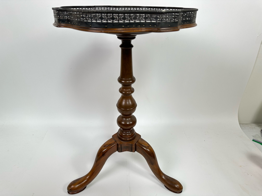 Vintage Tripod Tea Side Table By Lammert's 15W X 23H [Photo 3]