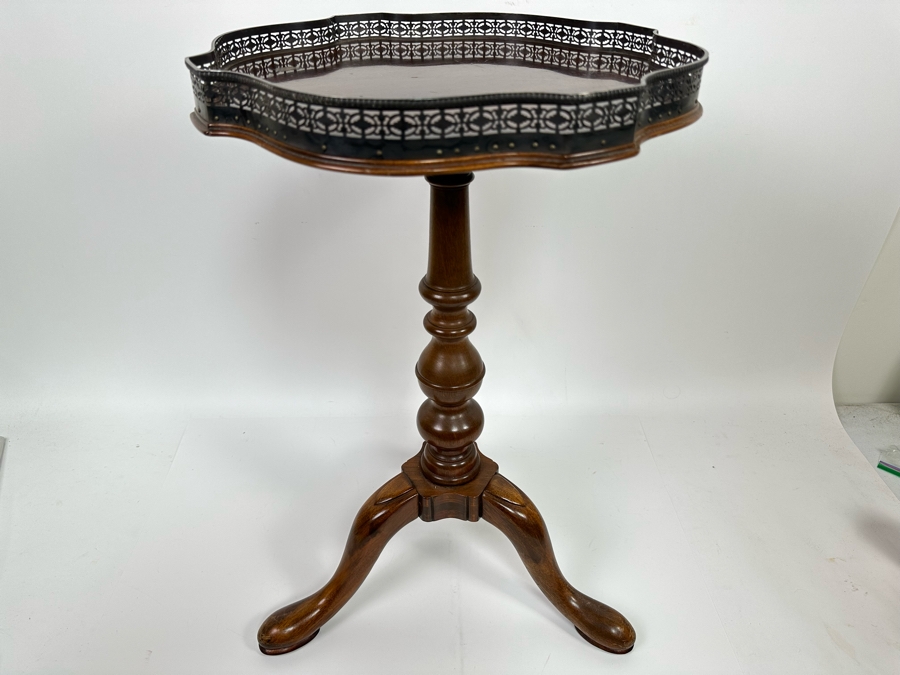 Vintage Tripod Tea Side Table By Lammert's 15W X 23H [Photo 2]