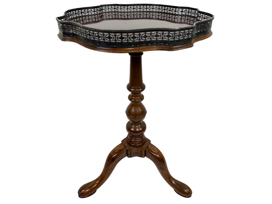 Vintage Tripod Tea Side Table By Lammert's 15W X 23H [Photo 1]