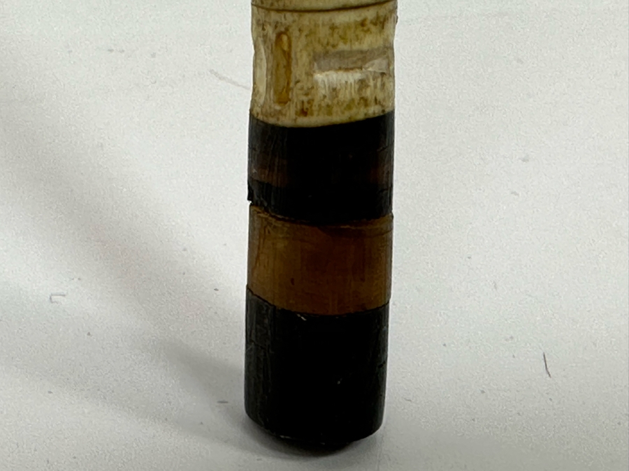 Antique Shark Vertebrae Horn Handle Cane 32L [Photo 9]