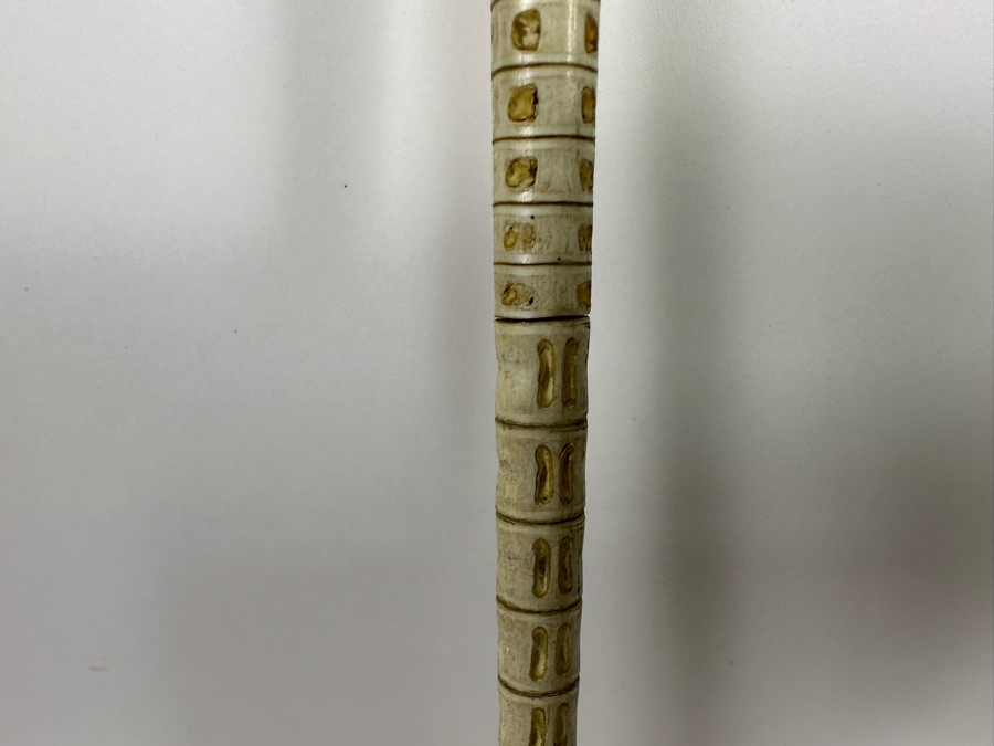 Antique Shark Vertebrae Horn Handle Cane 32L [Photo 6]