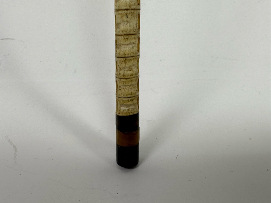 Antique Shark Vertebrae Horn Handle Cane 32L [Photo 7]