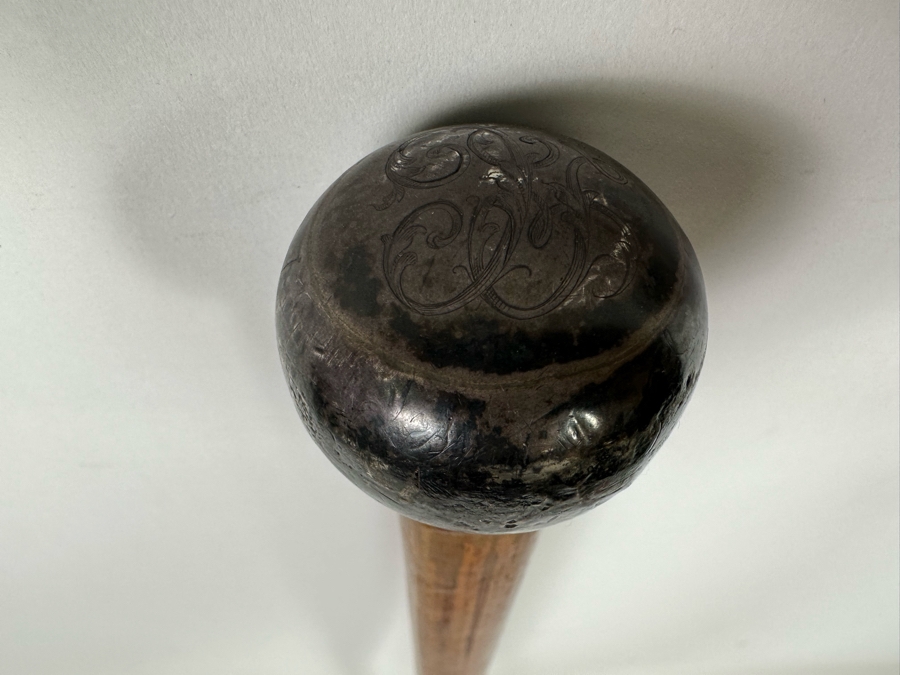 Sterling Silver Handle Wooden Cane 36L [Photo 4]