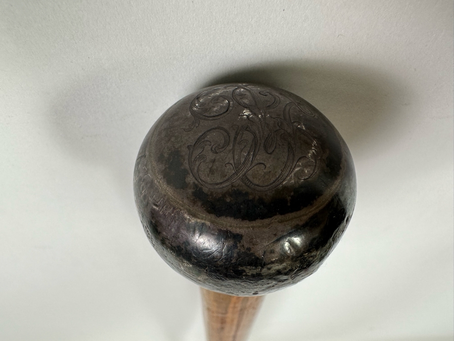 Sterling Silver Handle Wooden Cane 36L [Photo 5]