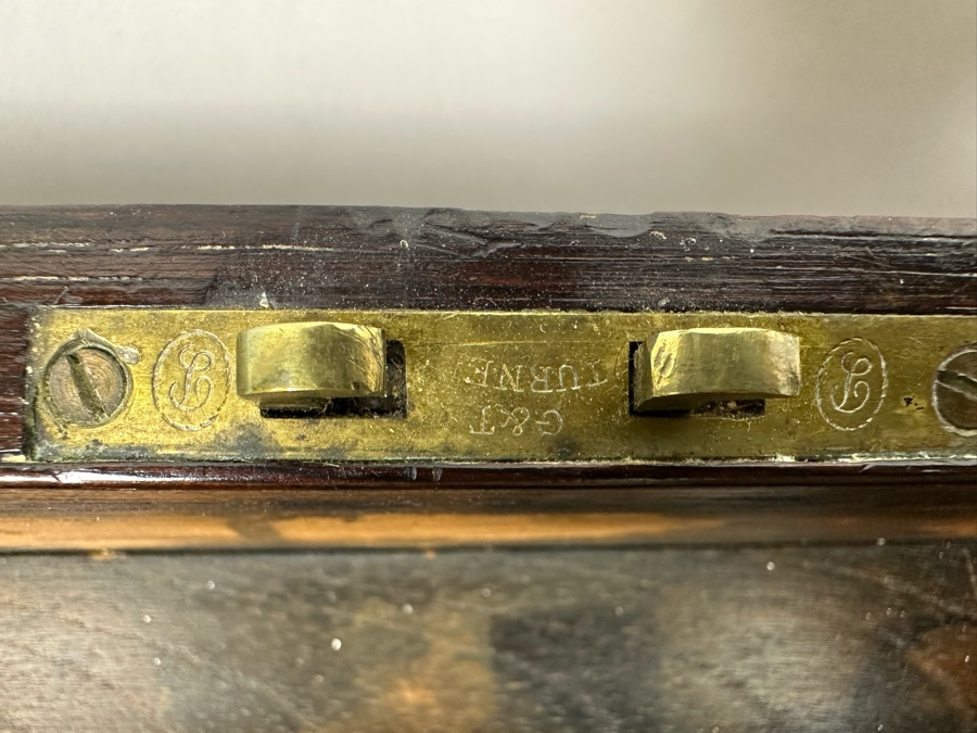 Antique Portable Folding Writing Desk Wooden Box 18W X 10D X 6H [Photo 18]