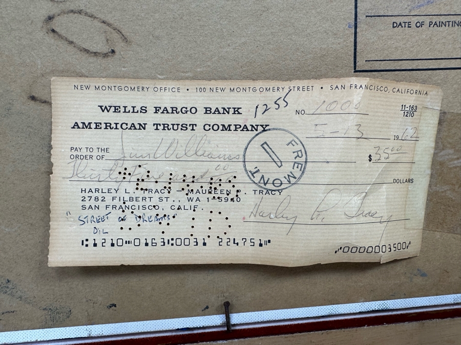 Jim Williams Original Mid-Century Oil Painting On Panel Titled 'Street Of Dreams' 14 X 18 Framed 19 X 23 [Photo 11]