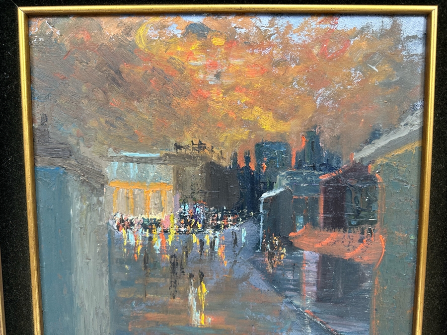 Jim Williams Original Mid-Century Oil Painting On Panel Titled 'Street Of Dreams' 14 X 18 Framed 19 X 23 [Photo 6]