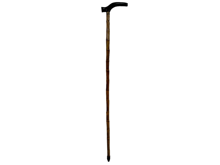 Vintage Horn Handle Bamboo Cane 35L [Photo 3]