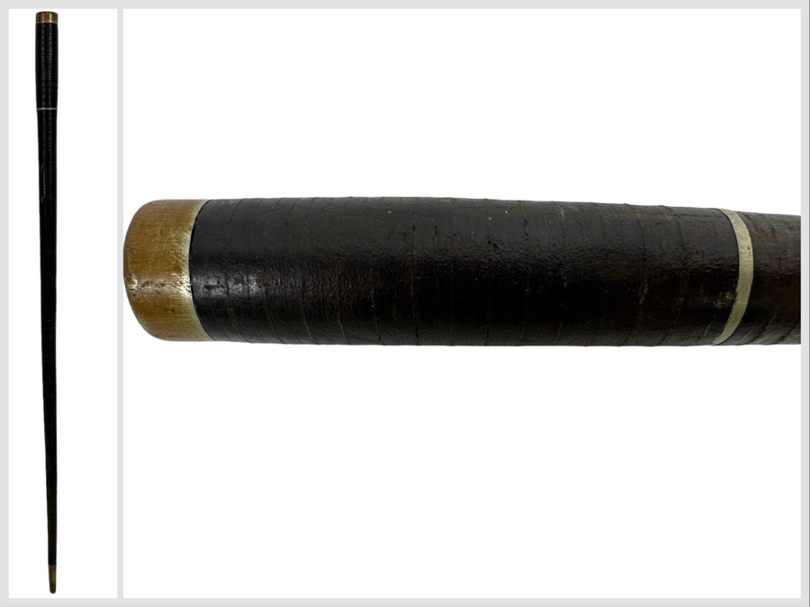 Vintage Leather Wrapped Cane 34L [Photo 1]