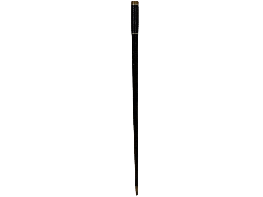 Vintage Leather Wrapped Cane 34L [Photo 3]