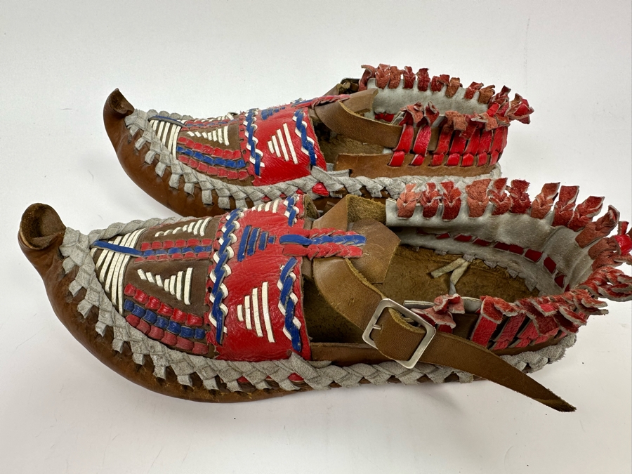 Pair Of Vintage Leather Moccasins 10L [Photo 7]