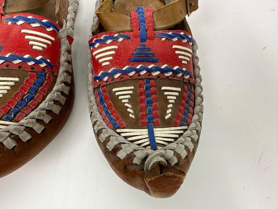 Pair Of Vintage Leather Moccasins 10L [Photo 6]