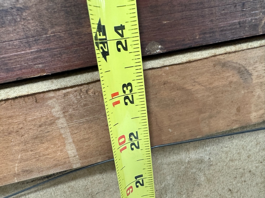 Vintage Original Still Life Painting On Canvas 47 X 23 Framed 52 X 29 [Photo 12]