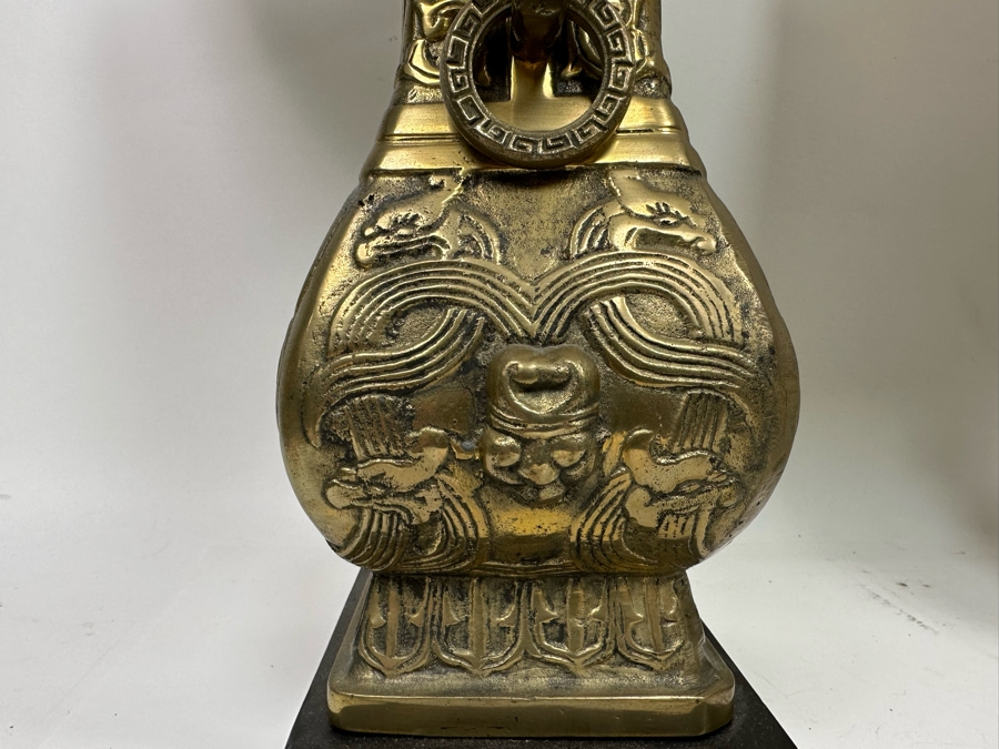 Pair Of Chinese Brass Table Lamps 27H [Photo 10]