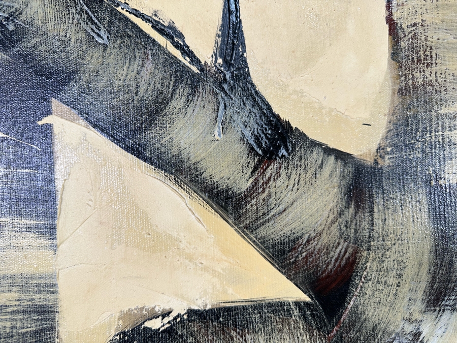 Wes Andrews Original Mid-Century Tree Painting On Canvas 39 X 49 [Photo 4]