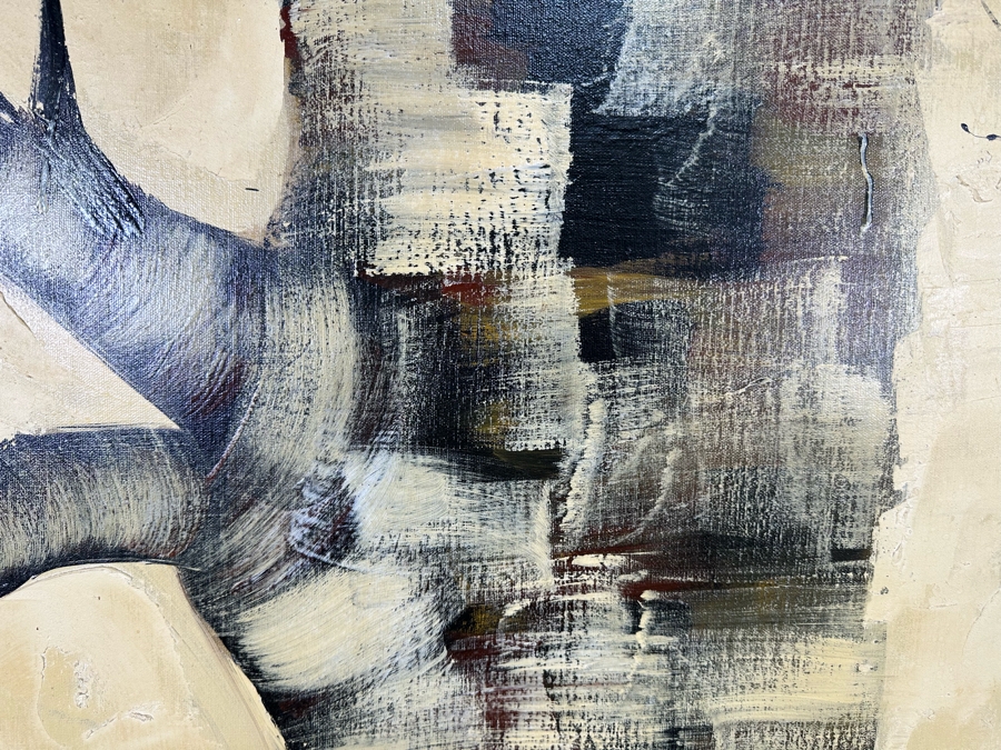 Wes Andrews Original Mid-Century Tree Painting On Canvas 39 X 49 [Photo 3]