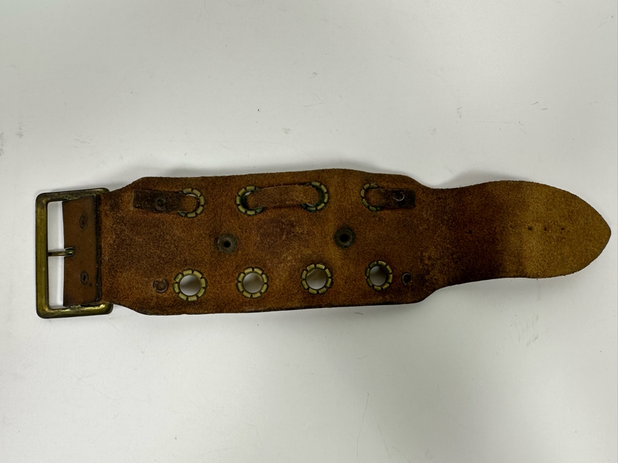 Vintage Working Mechanical TIMEX Watch With Leather Watch Band 9L [Photo 7]