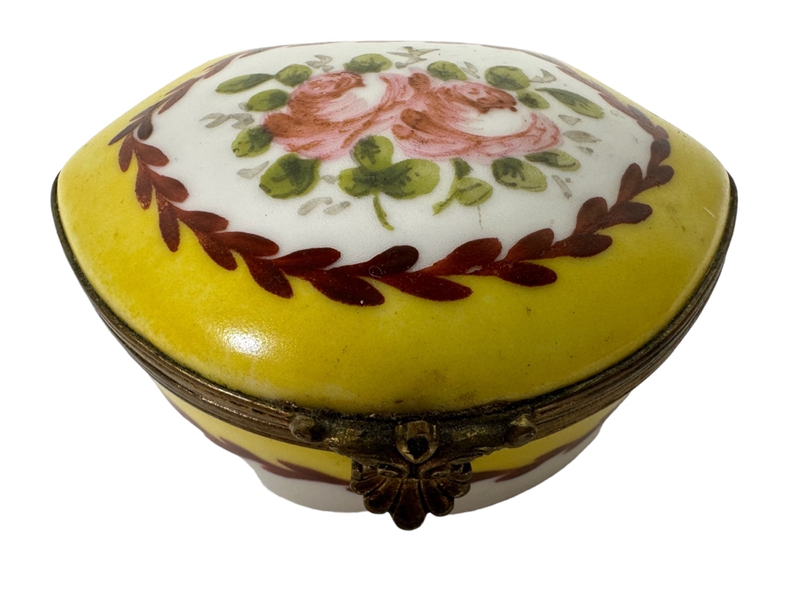 Hand Painted French Porcelain Box 2.5W [Photo 1]