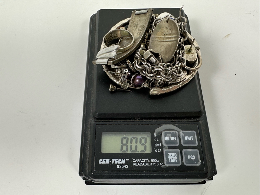 Sterling Silver Jewelry Lot 80.9g [Photo 14]
