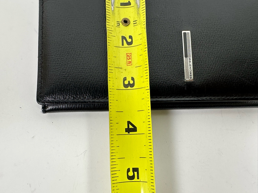 New Balenciaga Paris Men's Leather Long Wallet In Black 7 X 3.5 Retails $500 [Photo 11]