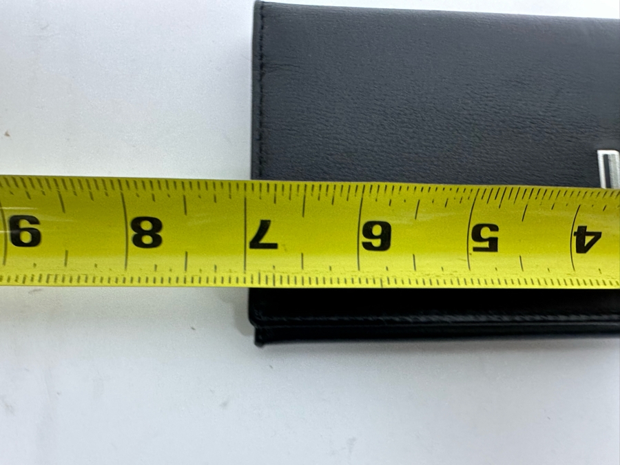 New Balenciaga Paris Men's Leather Long Wallet In Black 7 X 3.5 Retails $500 [Photo 10]