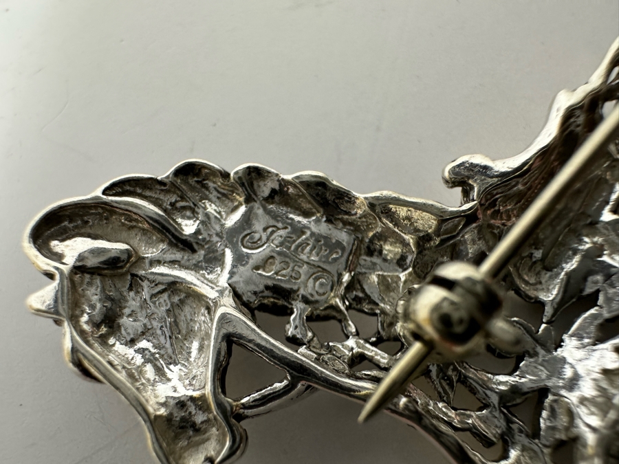 Pair Of Sterling Silver Brooches And Pins 21.3g [Photo 8]