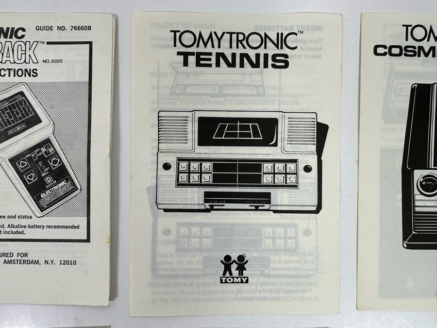 Collection Of Vintage Seventies Instruction Booklets From Various Electronic Games Including Coleco Electronic Quarterback & Coleco Head To Head Electronic Baseball (No Games) [Photo 9]