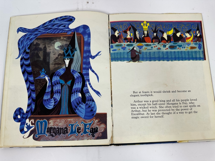 1968 First Edition Hardcover Book King Arthur's Sword By Errol Le Cain Former Library Book [Photo 12]